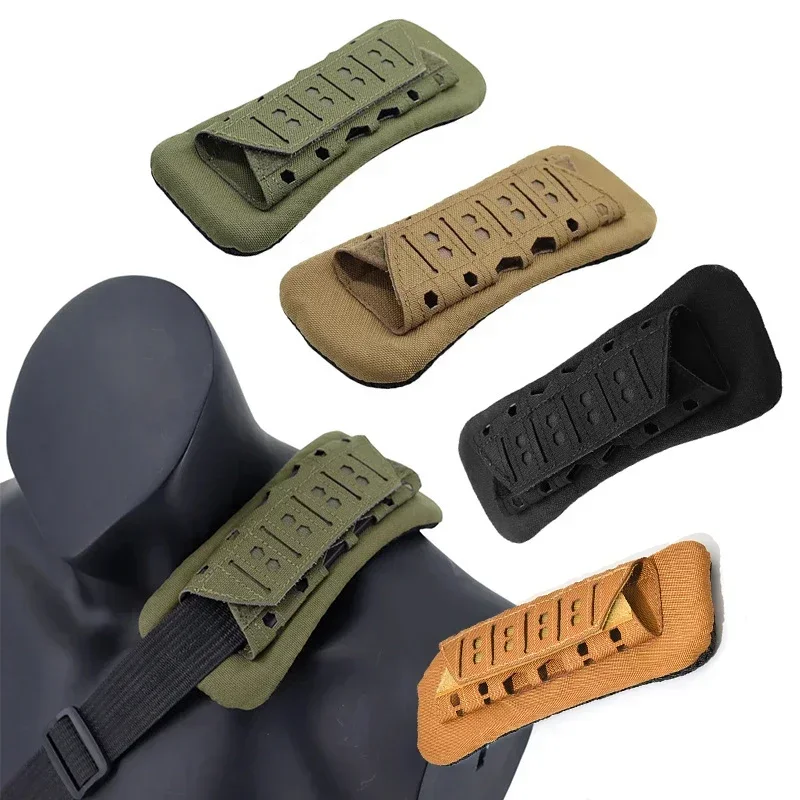 

1/2PCS Outdoor Bag Shoulder Pad, Breathable Sling Cushioning Tactical Non-slip Shoulder Strap Liner Nylon Mesh Protect Pads