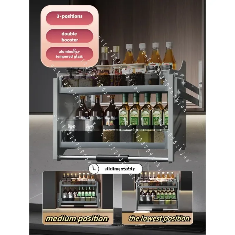 Hardware Kitchen Elevator Basket Pull Down Kitchen Cabinet Pull Down Dish Rack Pull Out Lifting Basket