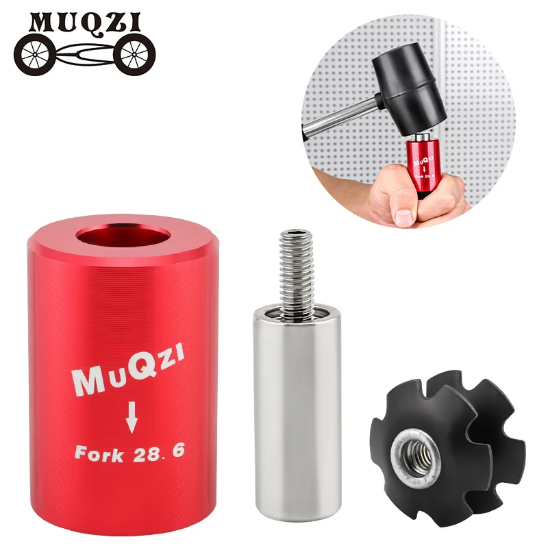 MUQZI Bicycle Fork Star Nut Setting Tool Headset Nuts Install Repair Tool Fork MTB Road Bike 1-1/8 Fork Mounting Device