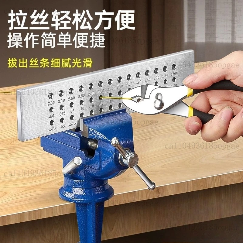2 Rows Round Hole Wire Drawing Board Jewelry Processing Equipment Drawplate for Metal Wire Making
