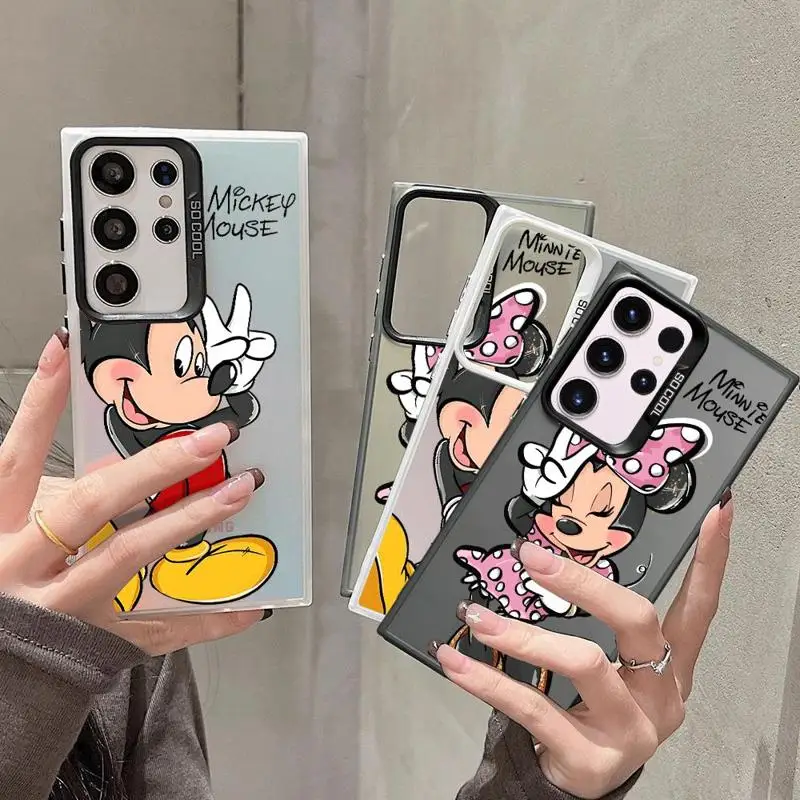 Custodia per telefono Disney Mickey Minnie Mouse Cover per Samsung Galaxy S24Ultra S23 FE Note 20 Ultra S20 S21 S22 Plus S20fe S23Ultra 5G