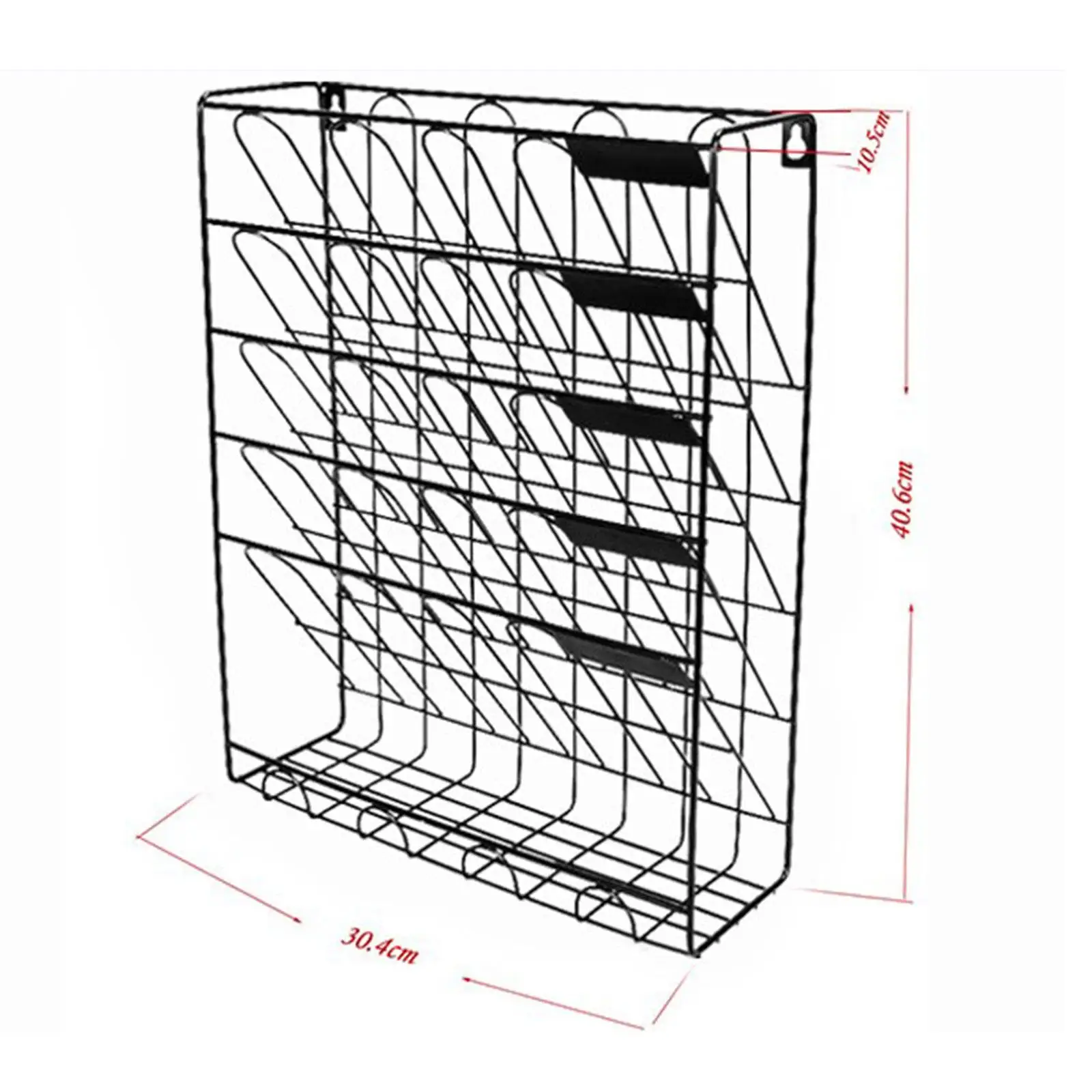 6 Tier File Holder Practical Wall Mounted Rack for Bedroom Home Apartment