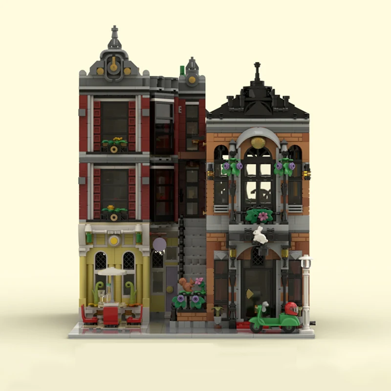 

2810 шт. MOC Downtown Magic Shop Очаровательная модель DIY Строительные блоки Игрушки на день рождения Подарок