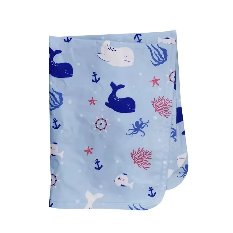 Lightweight Luxury Portable Non-Toxic PVC Print Rectangle Gel Cooling Pad Pressure Activated Cooling Mat for Dogs & Cats