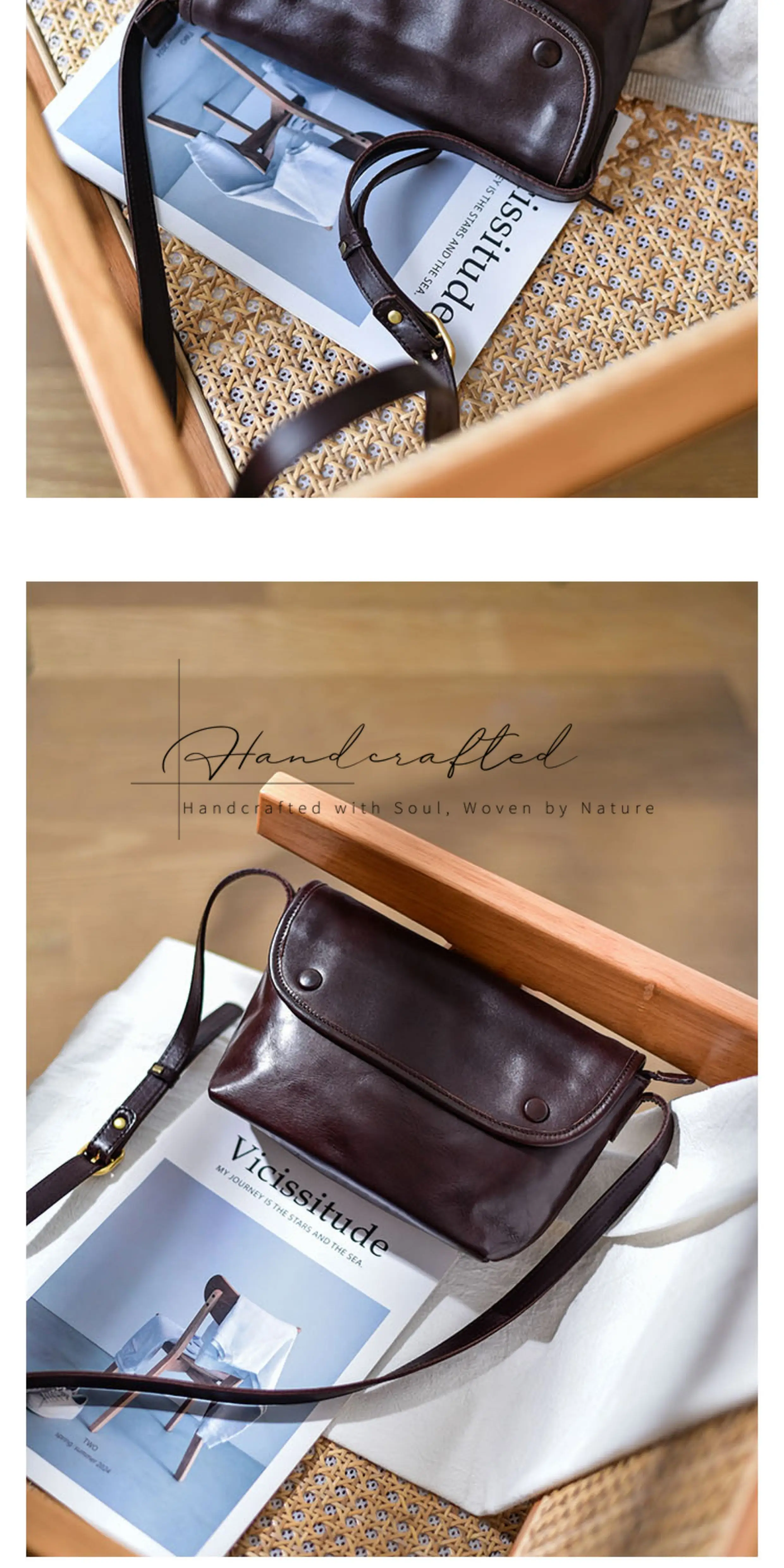 PNDME lässige Vintage-Umhängetasche aus pflanzlich gegerbtem Rindsleder für Damen, Outdoor, Alltag, Reisen, handgefertigte Umhängetasche aus echtem Leder – Detail 18