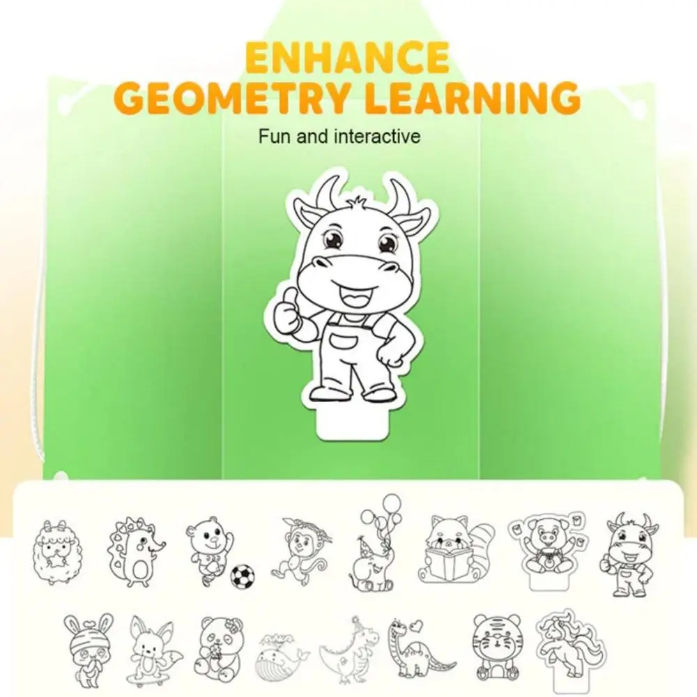 

Educational Solid Geometry Book Enlightening Mathematical Thinking with 9/12/15 Solids 3D Geometry Learning Book