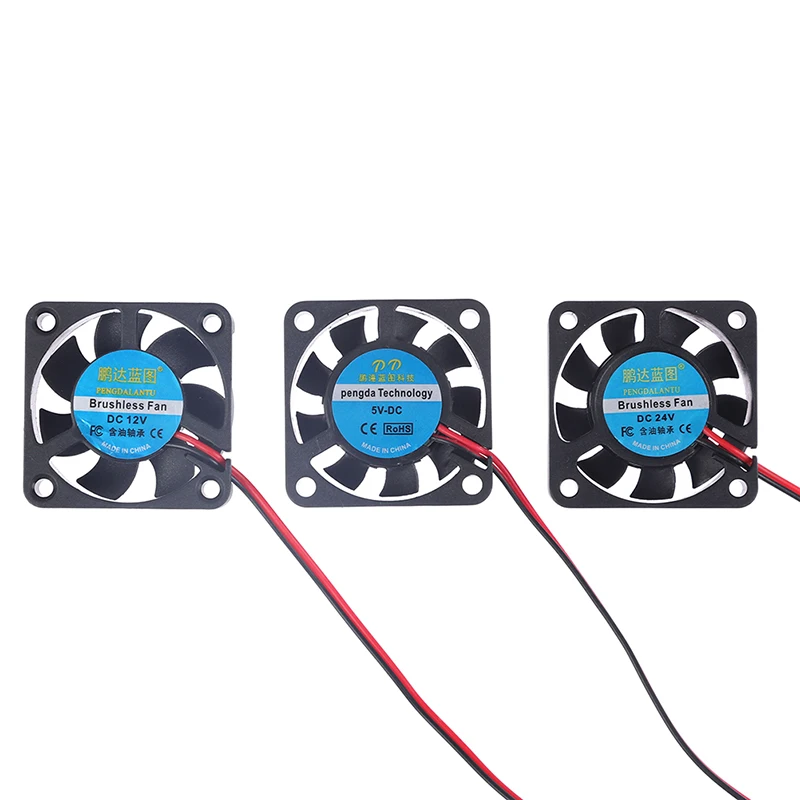 1Pcs 3d Printer Deel Fan 4010 2Pins 40Mm 40X40X10 Mm 4Cm Videokaart Dc Blower Part Black Plastic Fans 5V / 12V / 24V 4010 2P