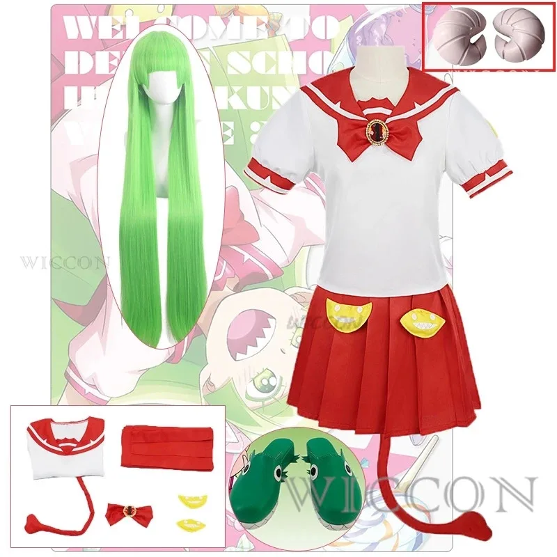 2025 22 Anime Bienvenido al demonio Iruma-kun Valac Clara disfraz de Cosplay personalizado uniforme escolar para mujer zapatos JK accesorios para el cabello