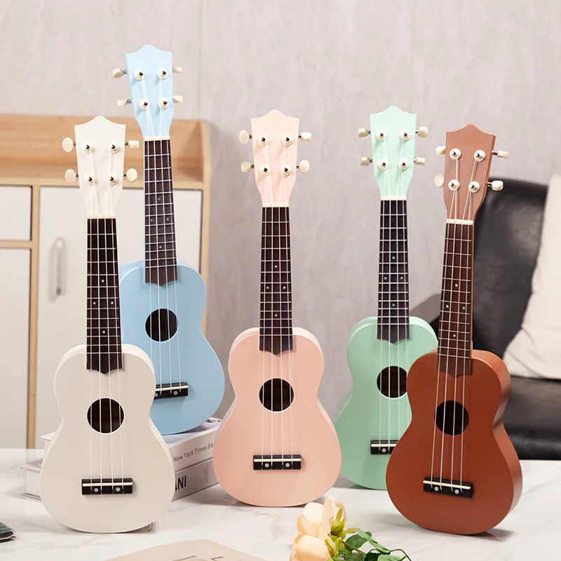 

21 23inch Ukulele Hawaii Guitar DIY Kit Basswood Mini Guitar Fingerboard Hawaii Guitar for Children Music Training Learning