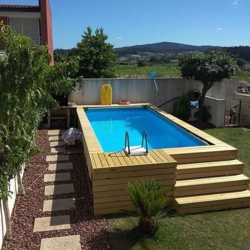 Prefab Swimming Pool Container Pool Shipping Container Pool Above Ground Inground with Acrylic Window and Massage Spa