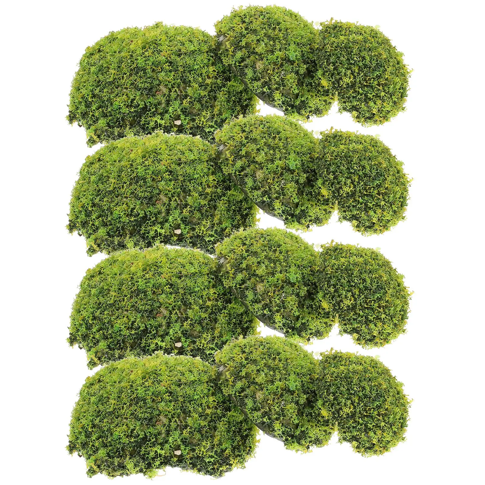 12Pcs Ornament Bonsai Moss Stone Decor Artificial Moss Rocks Artificial Mossy Stone Decorations Outdoor Garden Moss Rocks