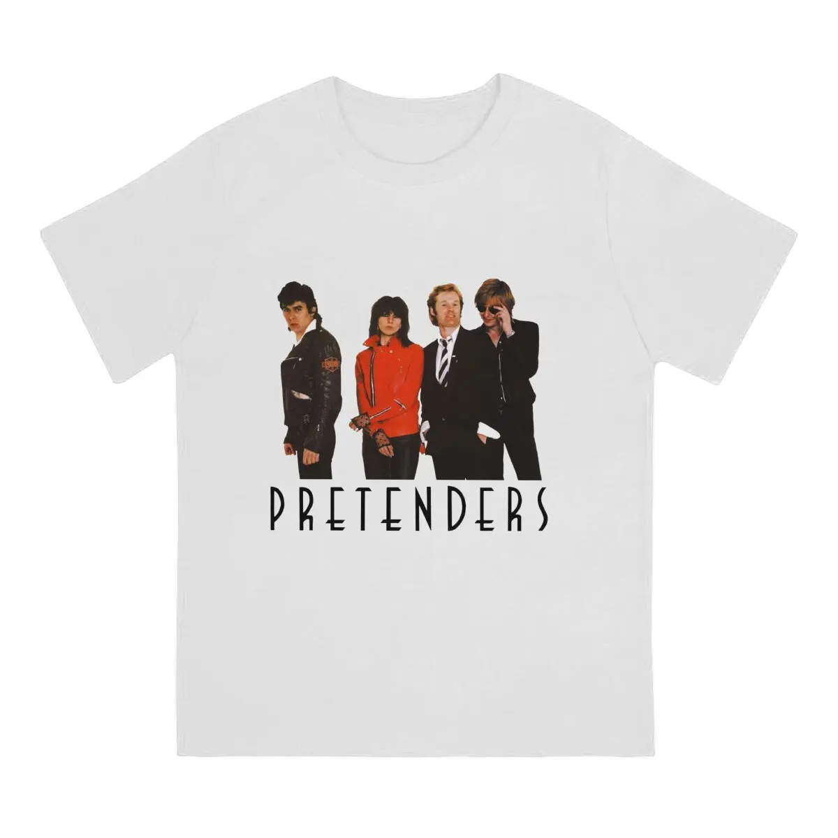 New Wave Classic Rock Band T-Shirts for Men The Pretenders Novelty Cotton Tee Shirt Short Sleeve T Shirt Classic Clothing