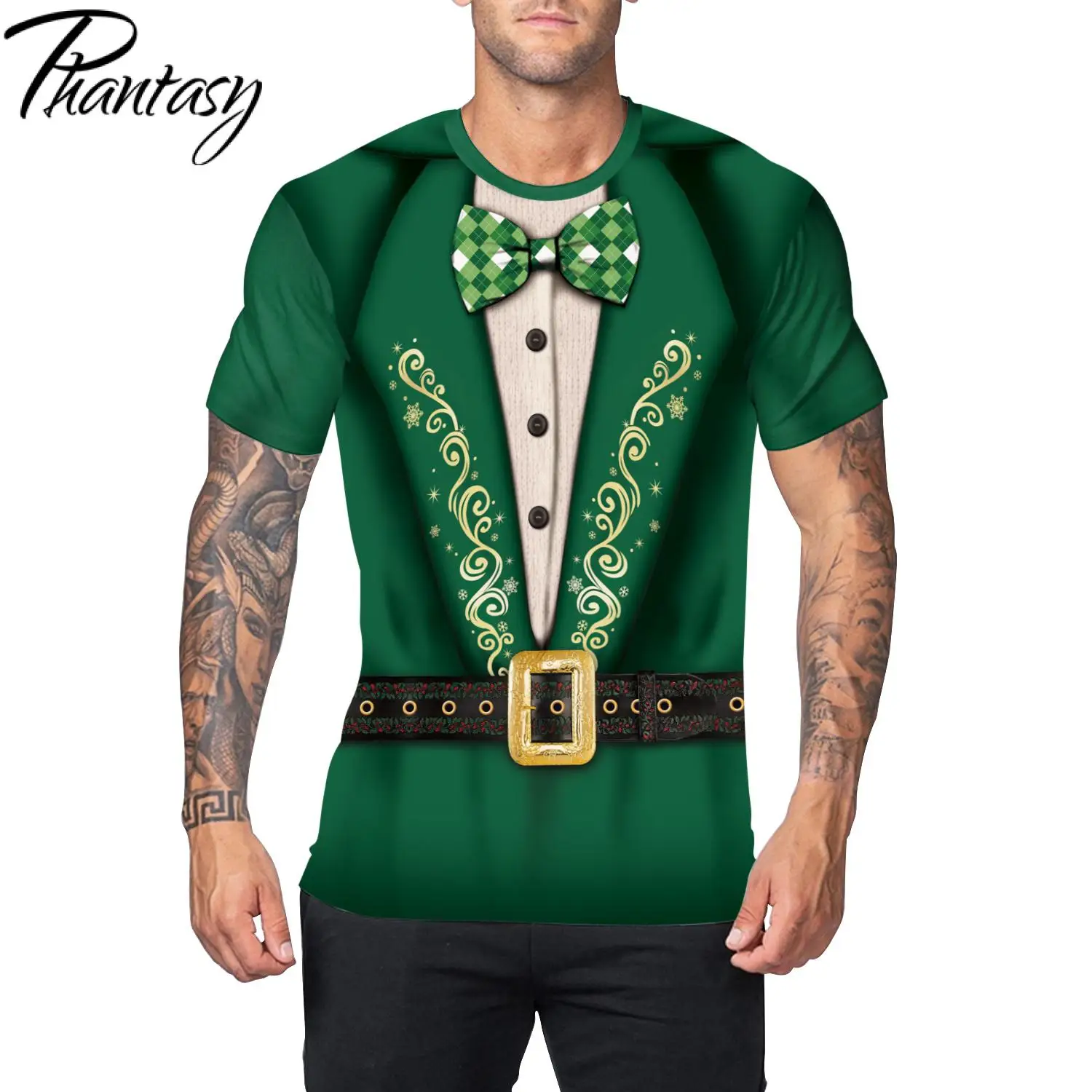 Moda irlandzki festiwal topy Tee dla kobiet St. Patrick Day druk cyfrowy Cartoon mężczyźni swetry O-Neck koszulki dla par ubrania