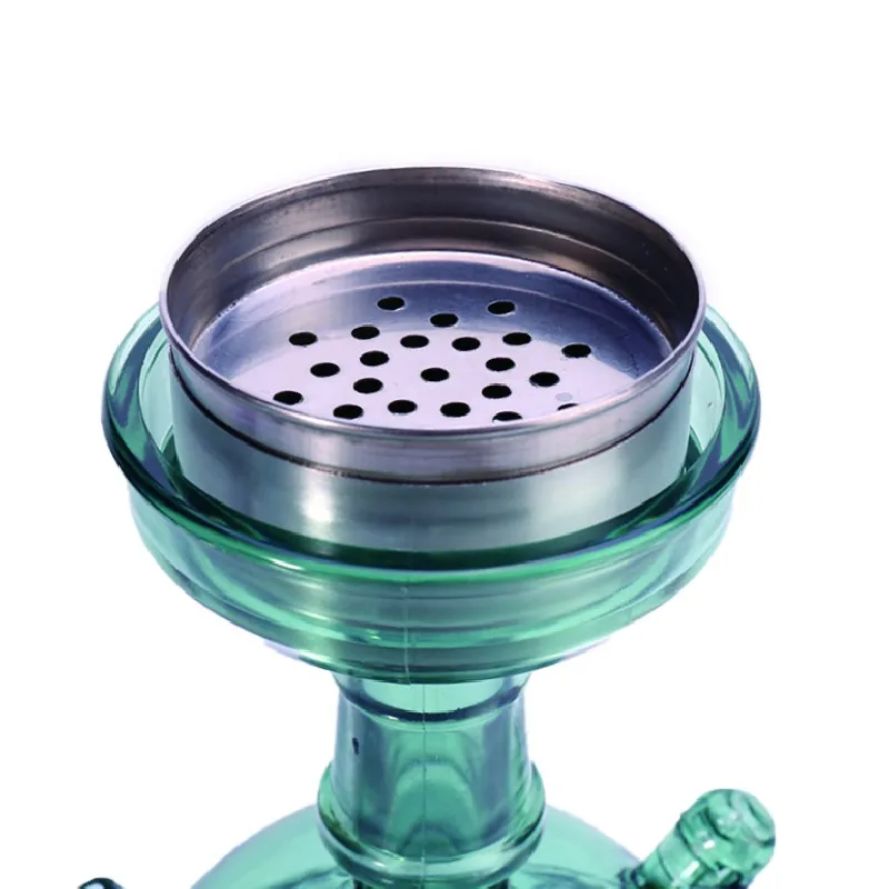 Portable LED Car Hookah Cup with Metal Tobacco Bowl Water Pipes Smoking Grass Cigarette Holder Party Acrylic Shisha Set