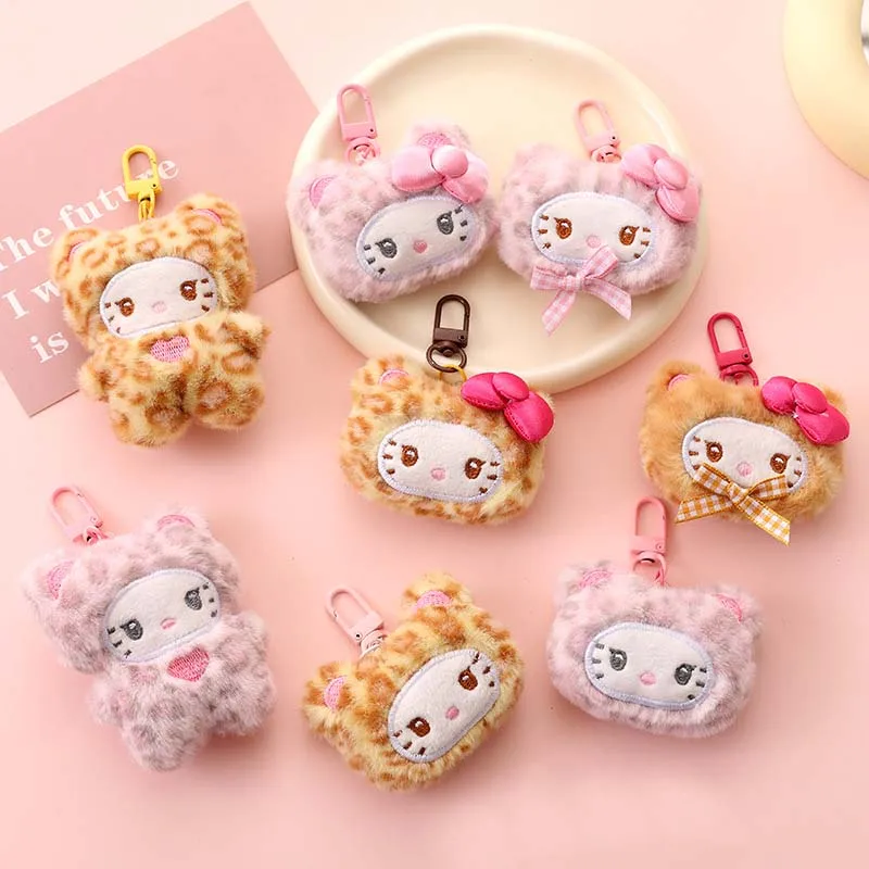 

Kawaii Keychain Sanrio Hello Kitty Keychain Cinnamoroll Keyring Doll Plush Toy Backpack Pendant Car Key Ring Plushie Girl Gift