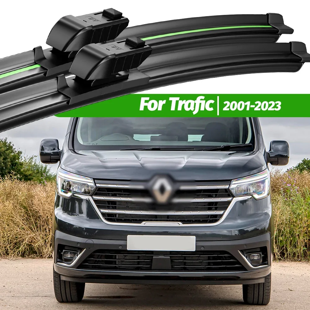 

For Renault Trafic 2001-2023 2pcs Front Windshield Wiper Blades 2002 2008 2010 2013 2015 2019 2020 Windscreen Window Accessories