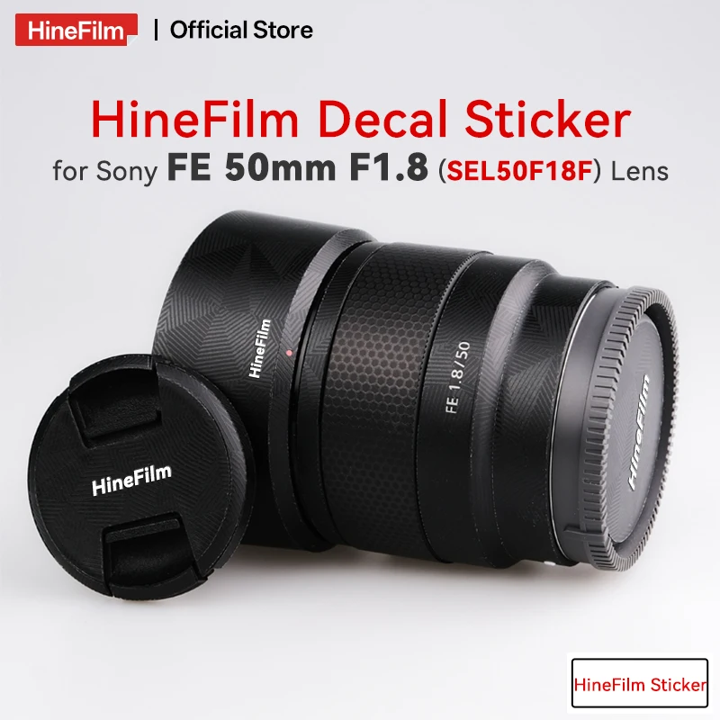 Hinefilm for Sony FE 50mm f/1.8 Len Decal Skin FE50 F1.8 Lens Protector SEL50F18F Anti-scratch Cover Film 50 1.8 Sticker 50f1.8