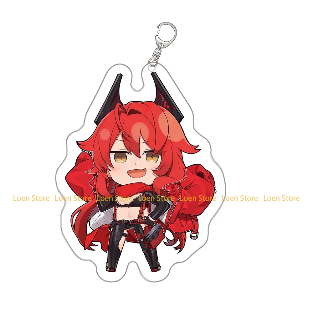 Loen Store Victory Goddess Nikki Acrylic KeyChain Red Hood keyring Cute cartoon character Bag pendant boys girls Student gift