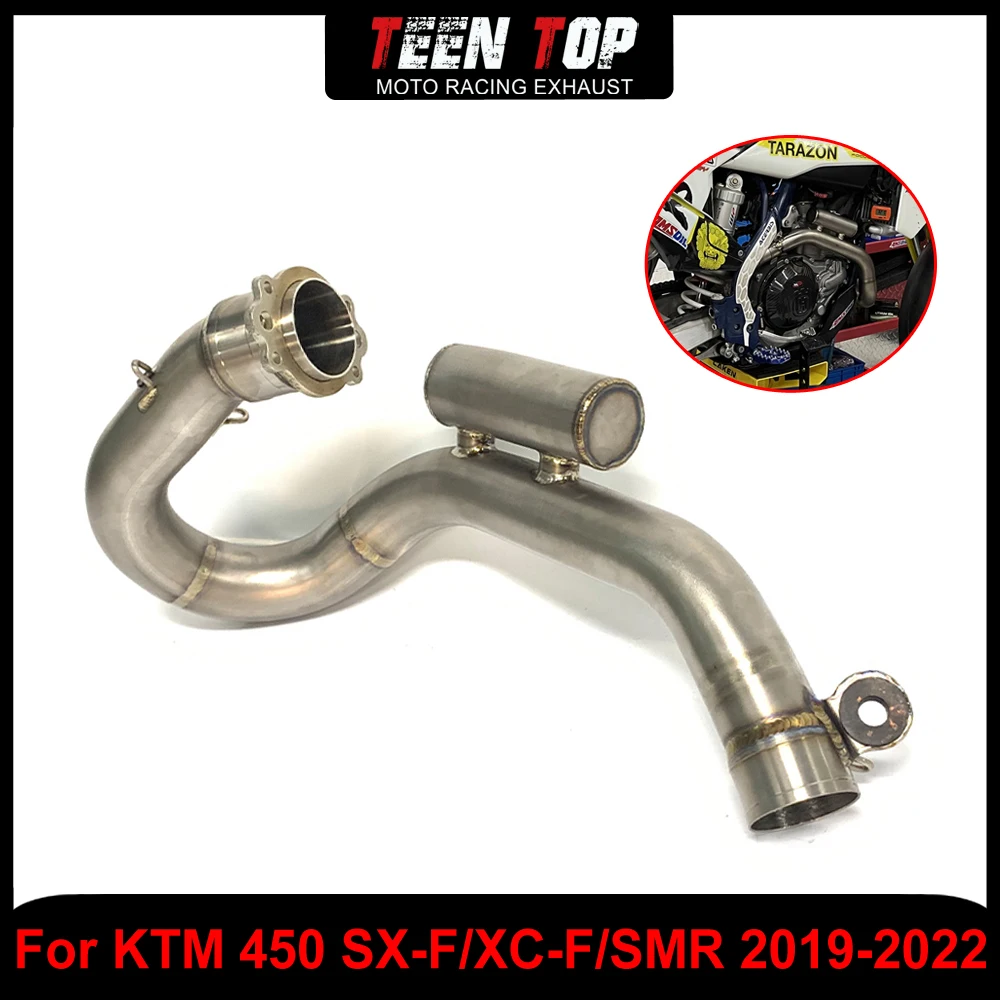 

For KTM 450 SX-F/XC-F/SMR Exhaust Header Offroad Bike Escape Front Link Pipe For Husqvarna FS450/FC450 2019-2022 Titanium Alloy