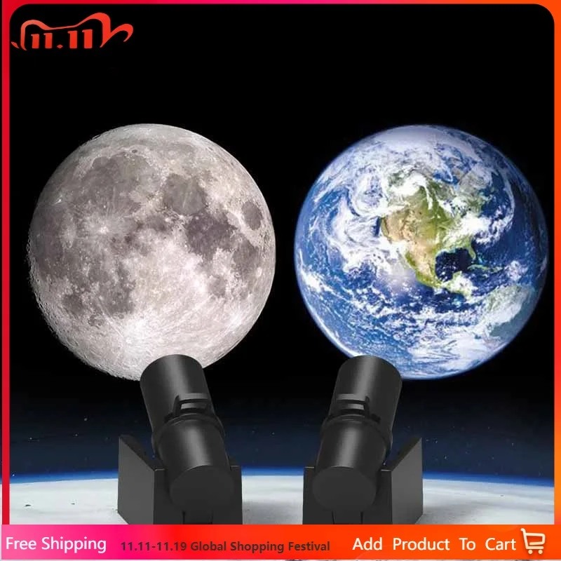 

LED Night Light 3D Moon Projection Lamp Birthday Party Background Projector Night Light Bedroom Decor Night Lights Kids Gift