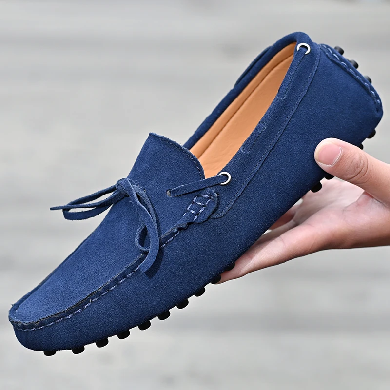 High Quality Leather Loafers Men Casual Shoes Male Driving Shoes Moccasins Slip On Men's Flats Fashion Men Shoes Size 38-49