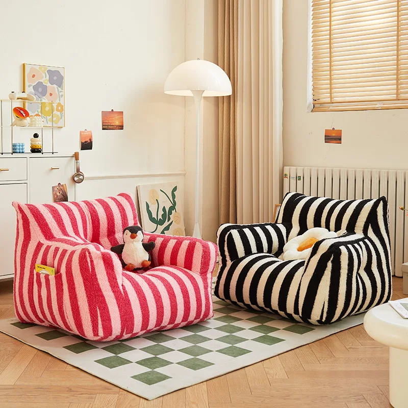 1-person Bean Bag Sofas Relaxing Kids Beanbag Soft Couch Living Room Comfortable Lazy Sofa Bedroom Lounge Small Tatami Chair image 2