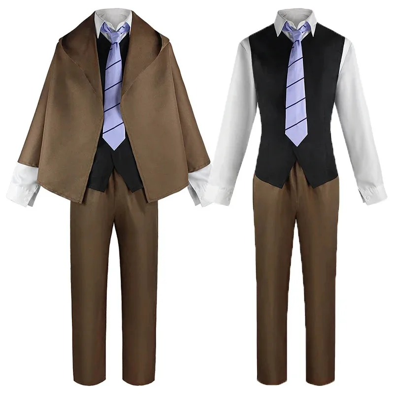 Ranpo Detective Uniform Suit Edogawa Rampo Outfits cosplay Costume with Hat for Halloween Comic Con mj:3