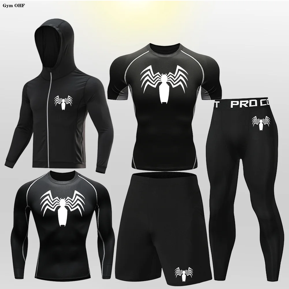 Children Sportswear Quick-Drying Compression Tracksuit Fitness Tight Sportswear Running Set T-Shirt Leggings Sport Suit BaT/-Man image 5