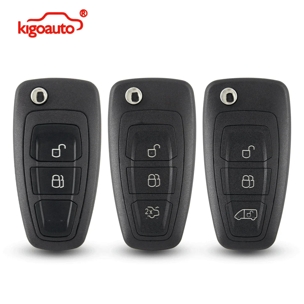 

Корпус выкидного ключа kigoauto для Ford с 2/3 кнопками HU101 для Focus, Mondeo, C-Max, Ranger, Transit BK2T-15K601-AC