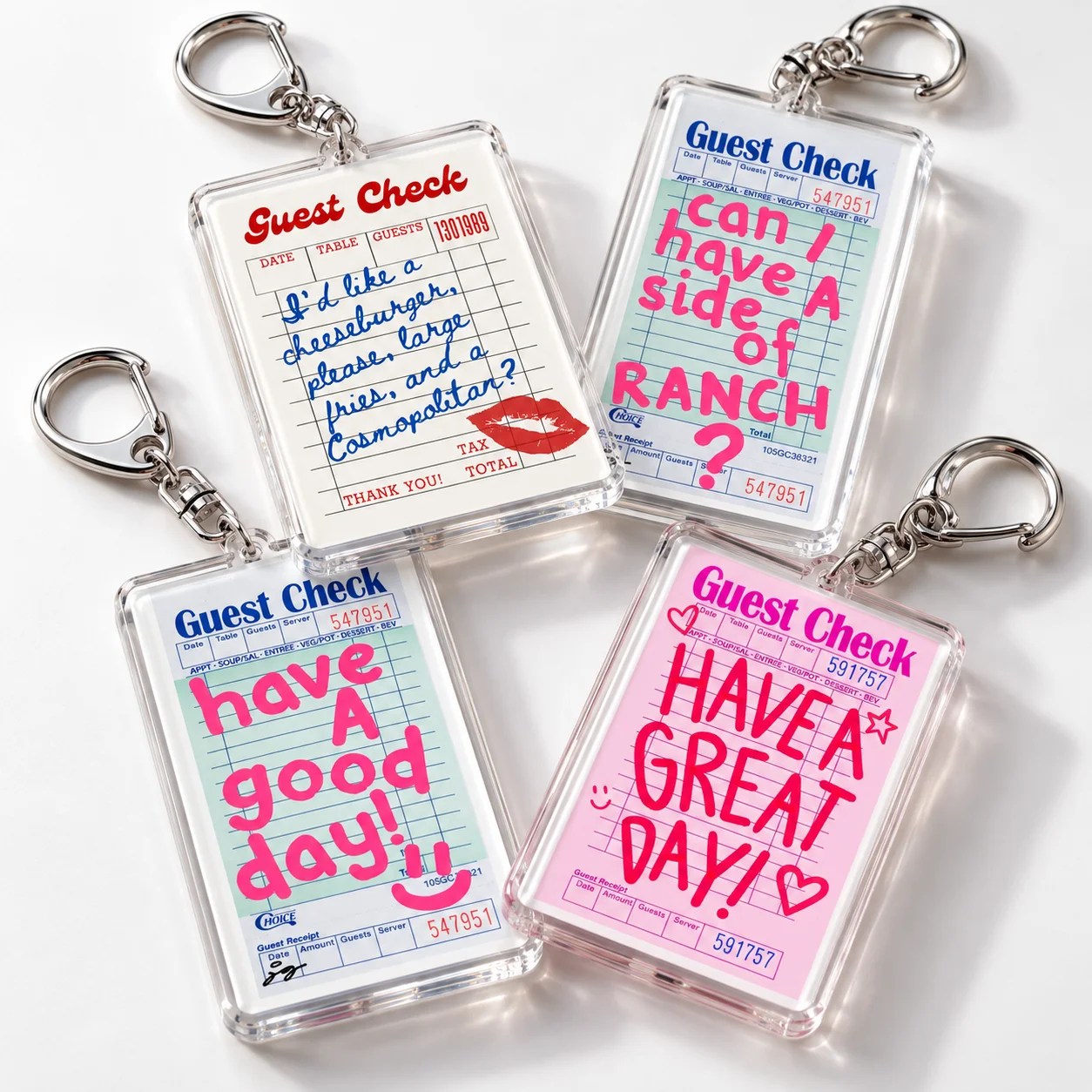 Hot Guest Check Keychains for Accessories Have A Good Day Buy Me Books Hot Girls Read Bag Charm Jewelry Key Chain Keyrings Gifts