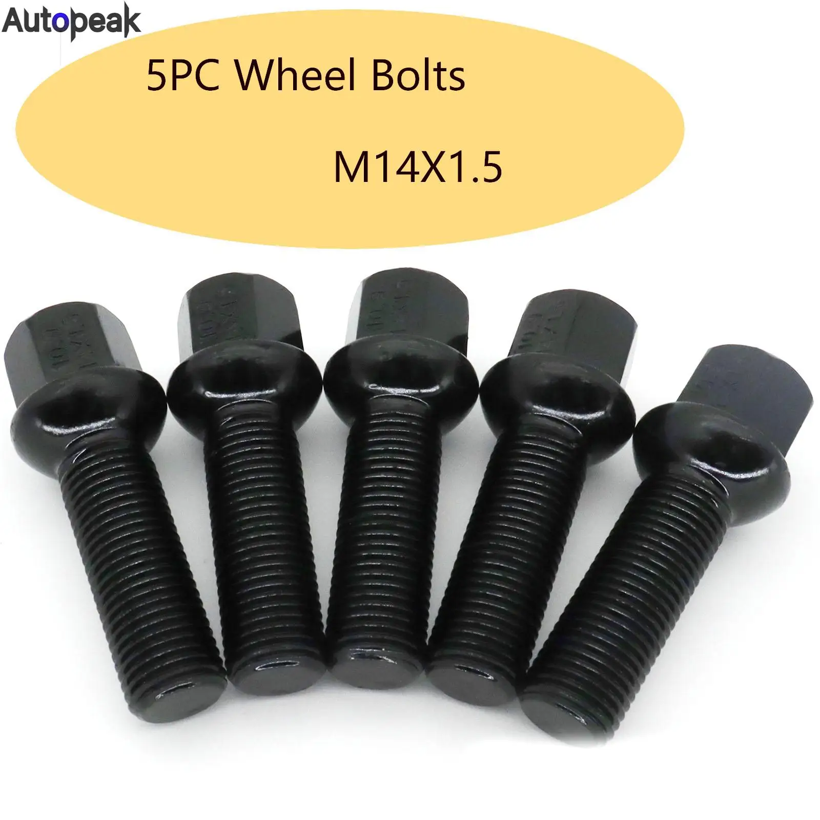 5X For Mercedes-Benz A35 A45 B180 B200 Audi A1 A3 A5 VW Passat Scirocco Touran Car M14×1.5 60mm Wheel Bolts Car Stud Accessories