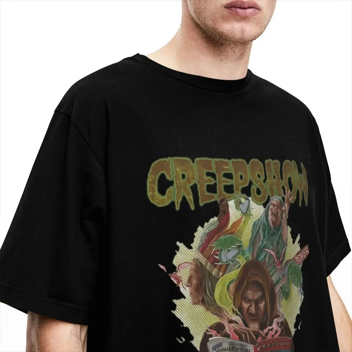 Men Women's Shirt Creepshow Tour 2023 Merch Vintage 100% Cotton Short Sleeve Horror Comedy Halloween T Shirts Round Neck Clothes