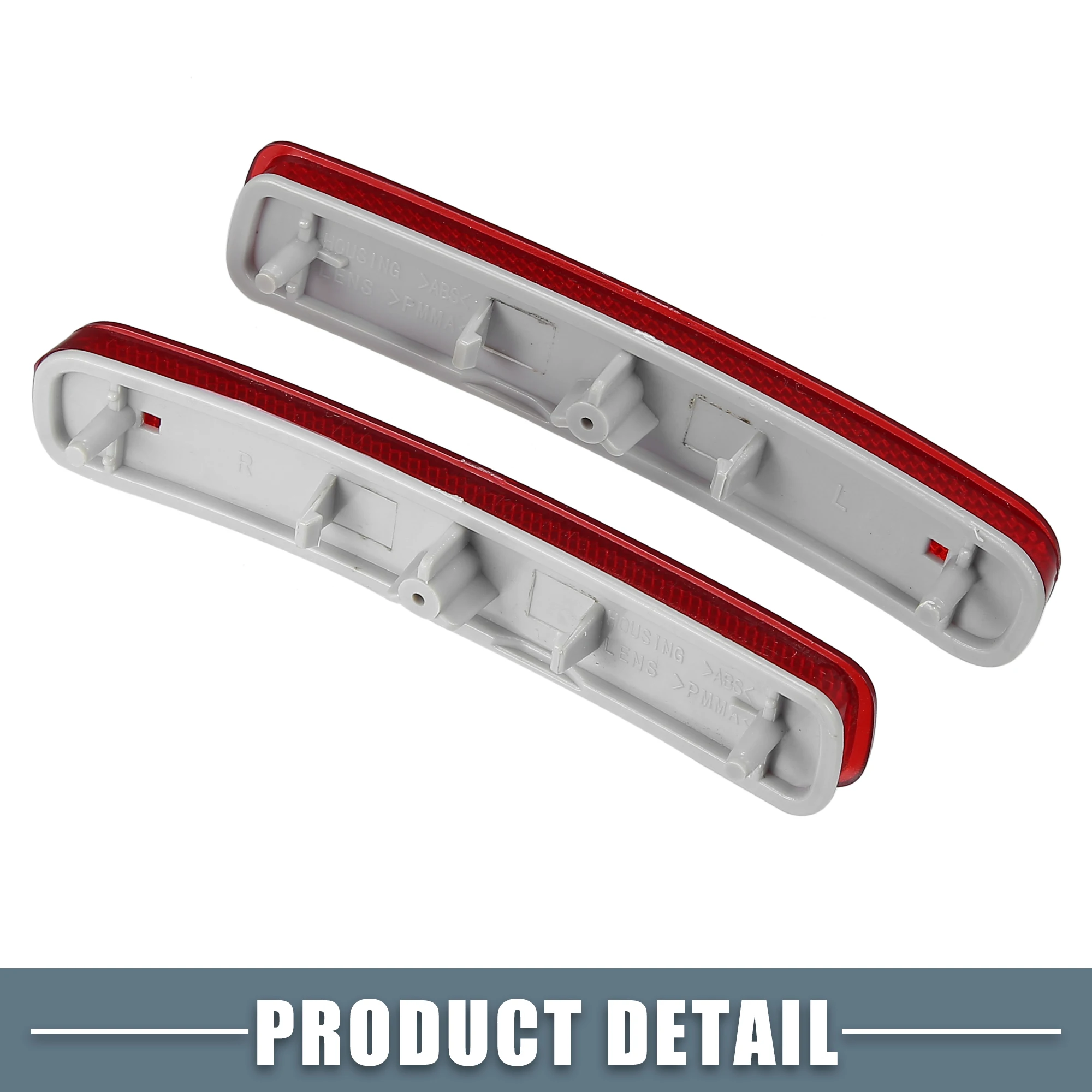 Uxcell Rear Bumper Reflector Light 81920-0E021 81910-0E041 for Toyota Highlander 2011-2013 Left Right Side Red 1 Pair