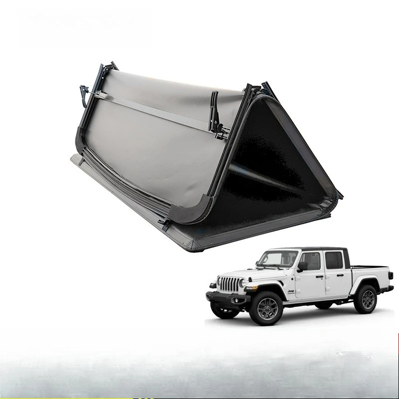 Pickup soft three-fold flat cover pickup truck modified rear box cover anti-defense