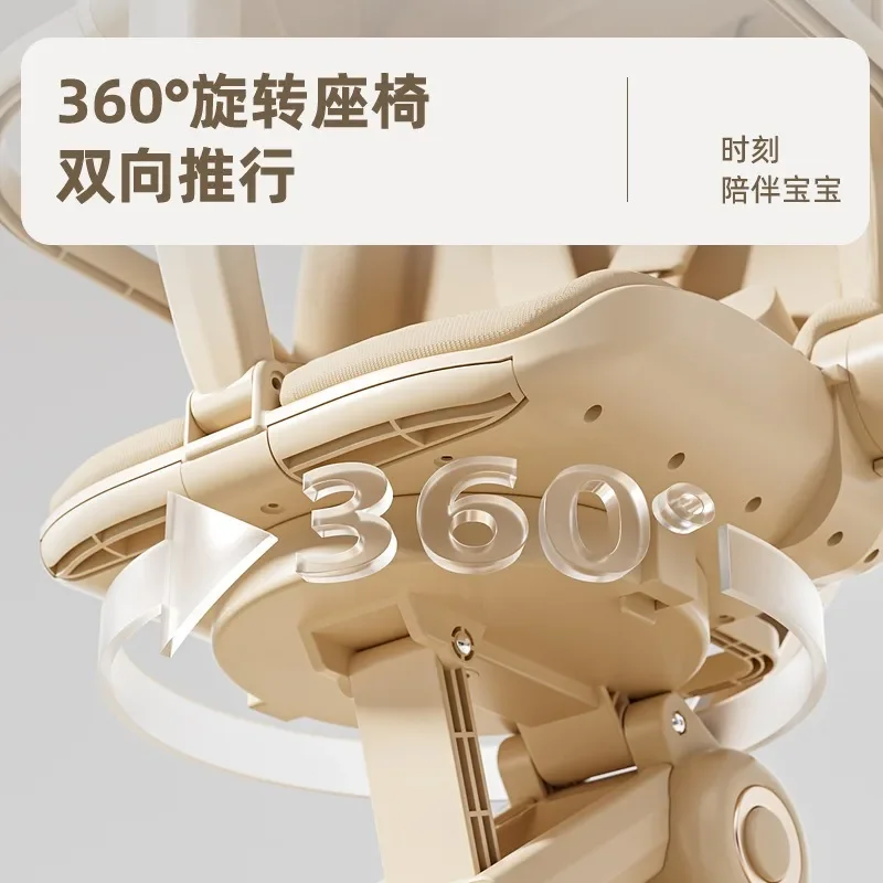 Passeggino ultraleggero e ad alta vista che può sedersi e sdraiarsi, passeggino pieghevole bidirezionale con un solo pulsante