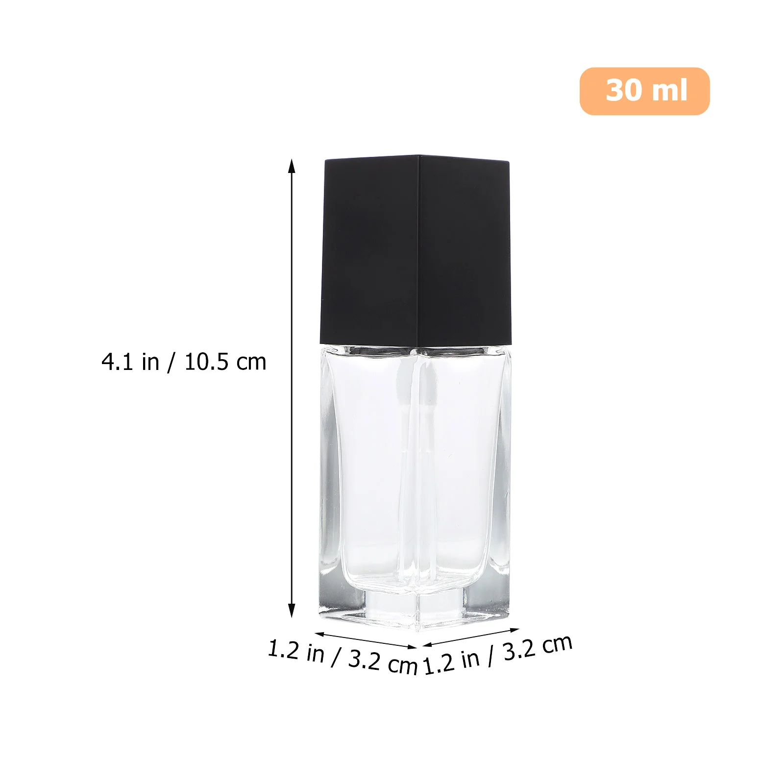 3Pcs Liquid Foundation Emulsion Bottles 30Ml Square Black Refillable Travel Subpackaging Bottles Pump Dispenser for Lotion