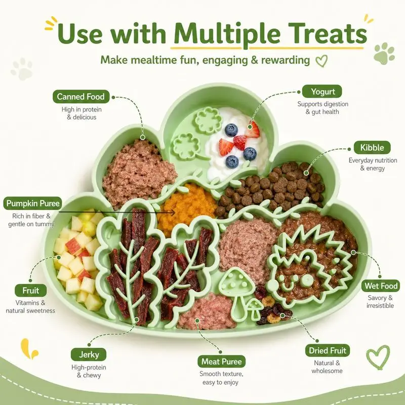 New pet silicone slow-feeding bowl, anti-choking, non-slip, fun feeding bowl for cats and dogs, promotes health and intelligence