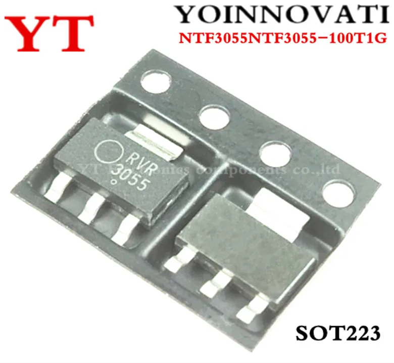 

100pcs/lot NTF3055-100T1G NTF3055 MOSFET N-CH 60V 3A SOT223 IC.