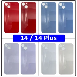 NEW Big Hole Replacement Back Glass Rear Door Housing Case For iPhone 14 Battery Back Cover Glass For iPhone 14 Plus