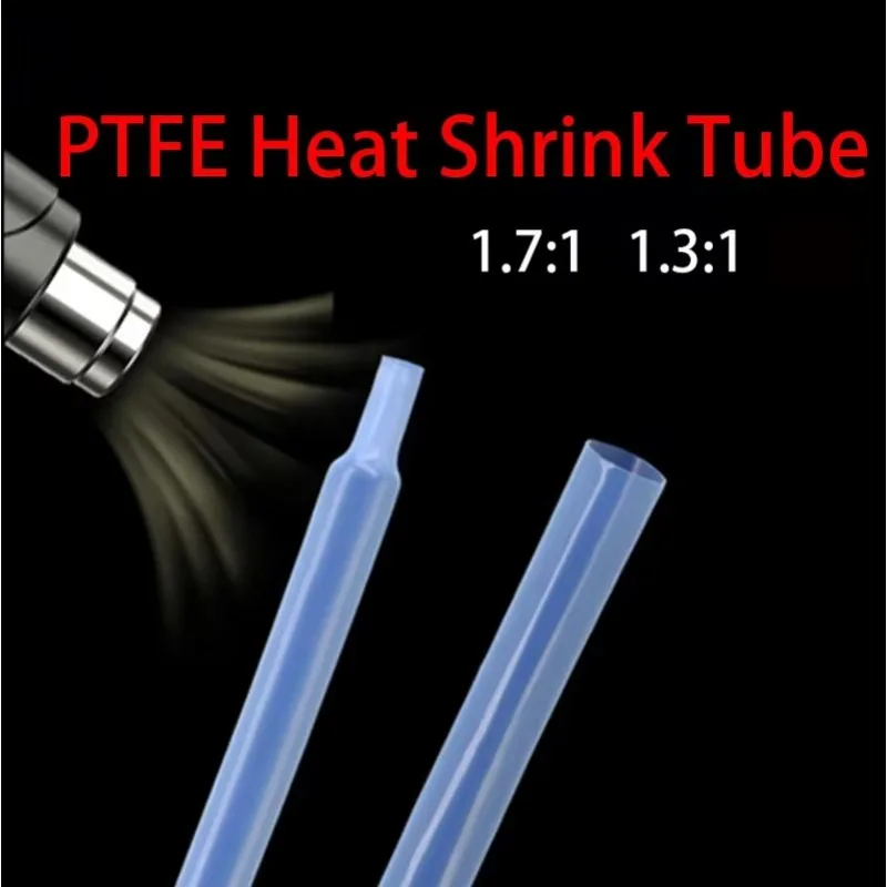 1 Meter PTFE Heat Shrink Tube Shrinkage Ratio Diameter 0.5mm ~ 15mm 260Deg.C High Temperature Pipe 600V RoHS Translucent