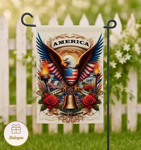 Patriotic America Years Garden Flag Outdoor Decor Yard House UUI GGX