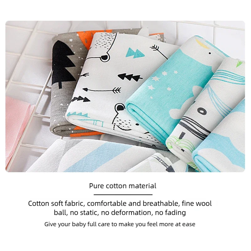 Pure Cotton Jersey Baby Bedding Fabric - Breathable Eco-Friendly, Colorful Printed Reusable for Play Mats & Bed Sheets