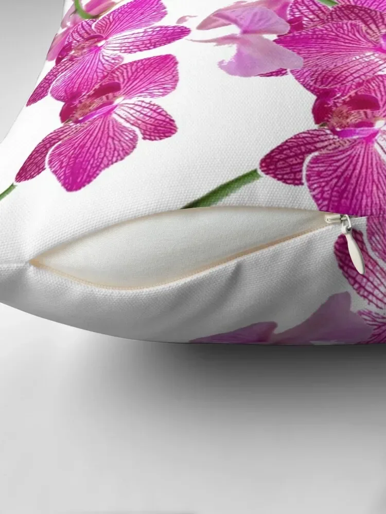 DECORATIVE TROPICAL FUCHSIA-PINK ORCHID FLOWERS ABSTRACT Throw Pillow Pillowcases pillow pillowcase home decor items Pillow