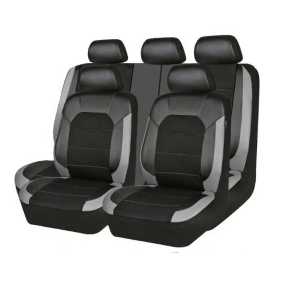 

Waterproof Black PU Leather 4-Season Seat Cover Protector Cushion Mats Full Set