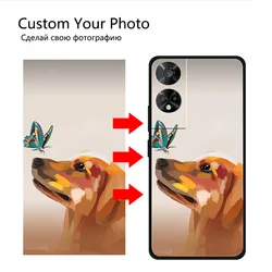 DIY Photo Custom Phone Cases For TCL 50 XL 502 505 Black Cover For TCL 40 NxtPaper 4G Personalized Case Picture Name Text Design