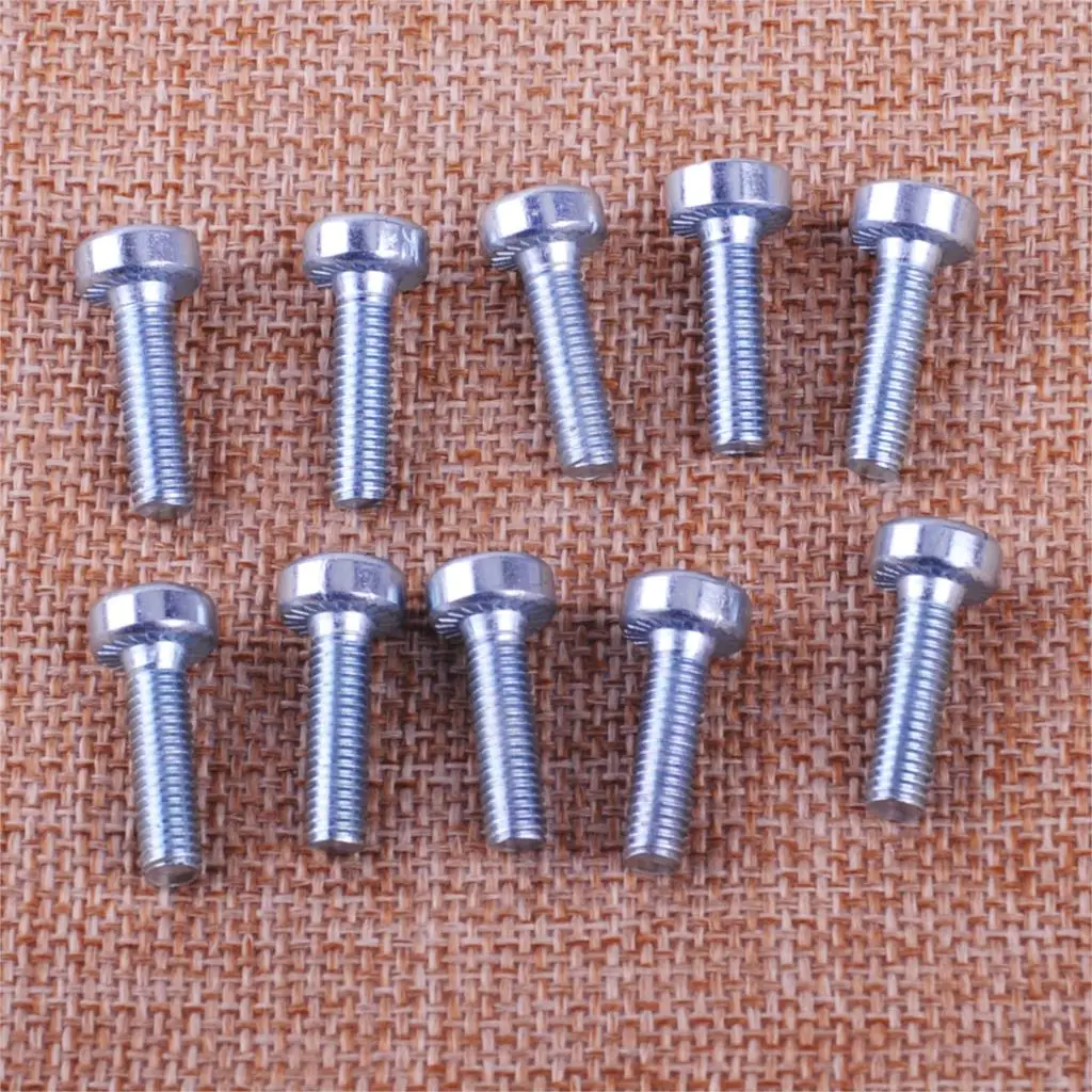 LETAOSK 10pcs Silver Torx Spline Screw Bolt T27 5mmx18mm M5X18 Fit For STIHL Chainsaw 9022 340 1010