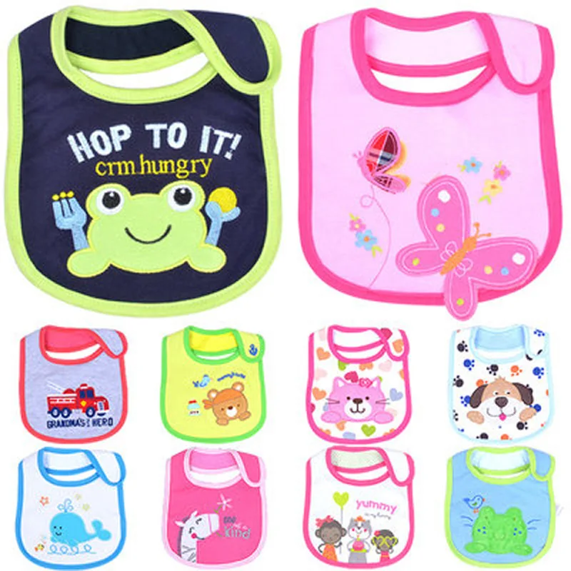 Feeding Baby Cute Embroidered Sleeveless Bibs for Baby Girl Bib Saliva Boy Burp Cloths Things Cartoon