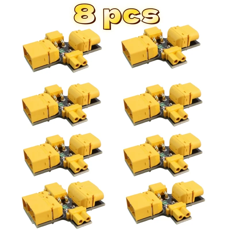 8pcAmass Smoke Stopper 1-6S 30V with XT30 XT60 Connector Safety Plug for RC FPV Drone Short-Circuit Protection Fuse Installation