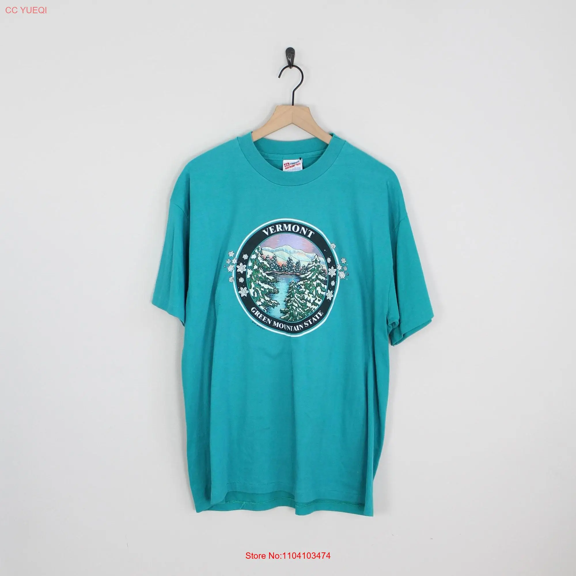 Vintage Vermont Green Mountain State T Shirt Size Xl Travel Destination Nature outdoors Hike long or short sleeves