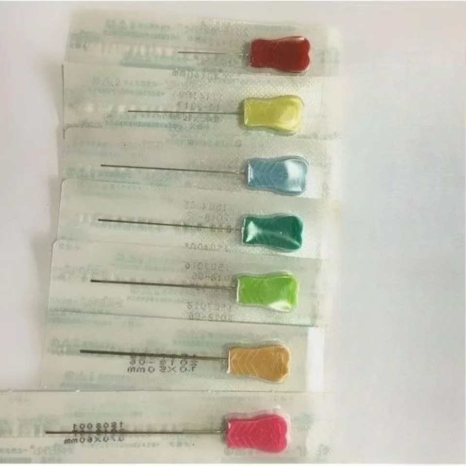 

50Pcs/Pack Disposable Acupuncture Needles Small Knife Big Sizes Plastic Handle Painless Acupotomy Massager